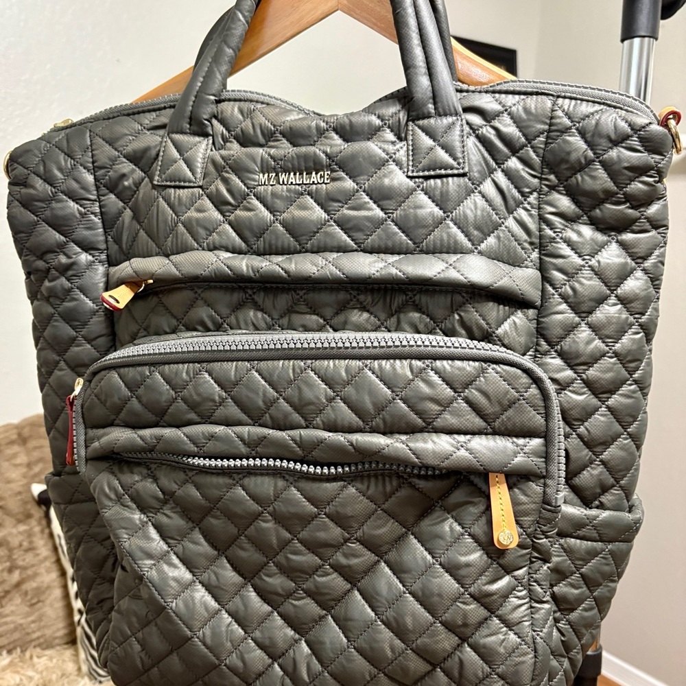 MZ Wallace Gray Quilted Women's Bag
